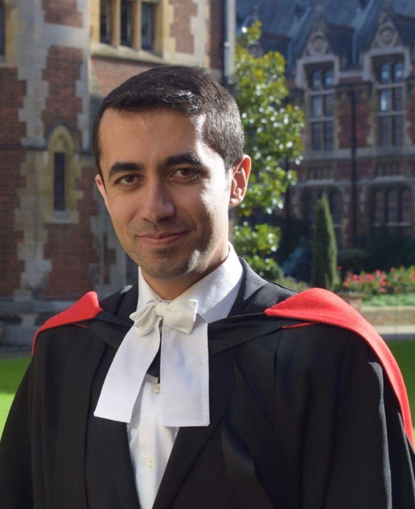 Ramy in graduation robes, Cambridge